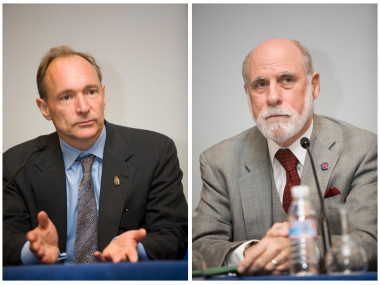 
<!-- START: including template: extension/sinc/design/ezwebin/templates/content/datatype/view/ezxmltags/paragraph.tpl (design:content/datatype/view/ezxmltags/paragraph.tpl) -->
<p>Tim Berners-Lee y Vinton Cerf, en el WWW2009. Foto: SINC.</p>
<!-- STOP: including template: extension/sinc/design/ezwebin/templates/content/datatype/view/ezxmltags/paragraph.tpl (design:content/datatype/view/ezxmltags/paragraph.tpl) -->

