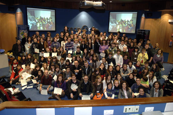 <p>Foto de familia de los participantes en Galiciencia 2009</p>