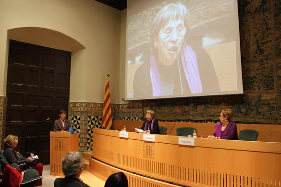 <p>Homenaje a Lynn Margulis en el IEC (fotos: Xavi Joya)</p>